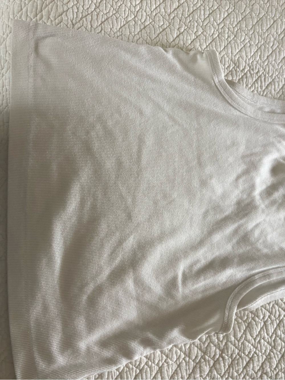 Universal Thread White Ribbed Scoop Tank Top - Picture 3 of 3